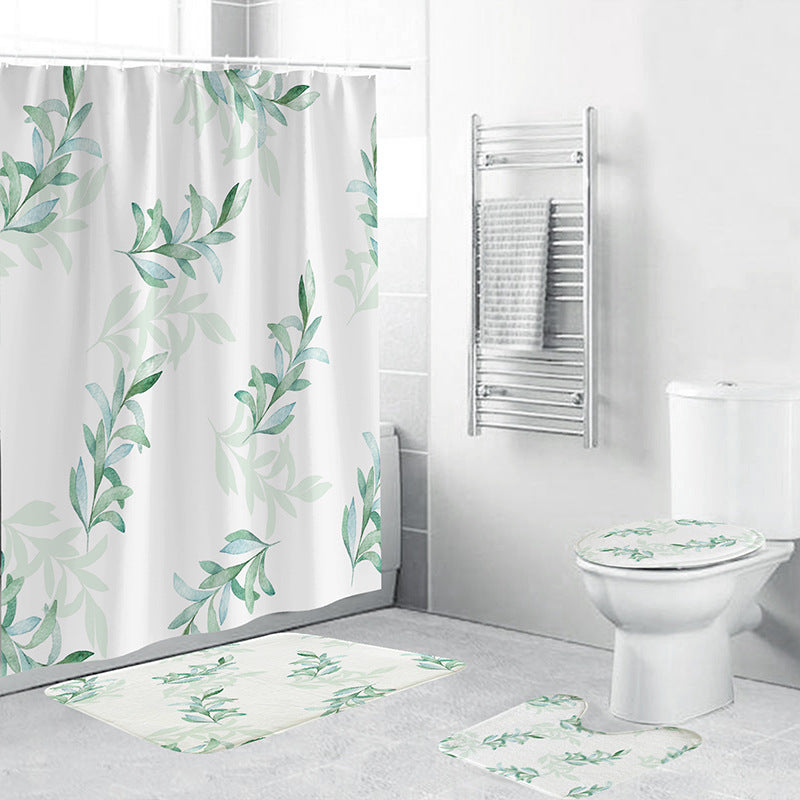 Tropical Plant Bathroom Set Bowlift