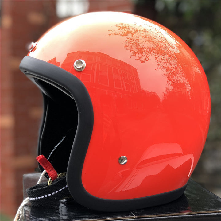 Retro Open-Face Motorcycle Helmet Bowlift