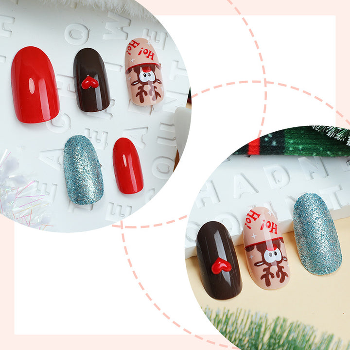 Artistic Holiday-Themed Press-On Nails Kit Bowlift