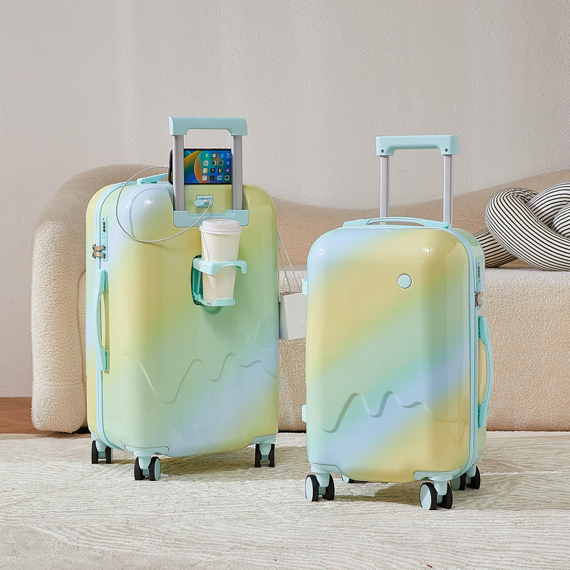 Unisex Compact Smart Hardshell Travel Suitcase Bowlift