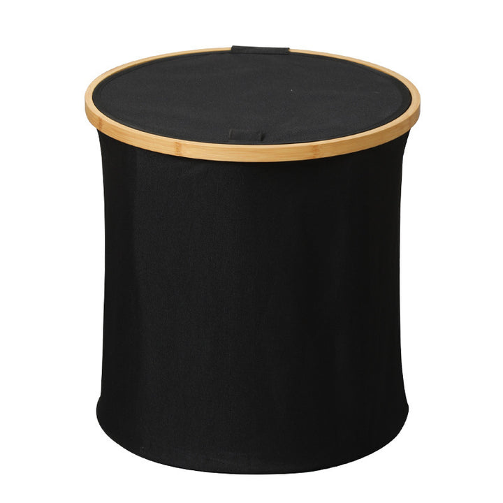 Practical laundry container with bamboo lid Bowlift