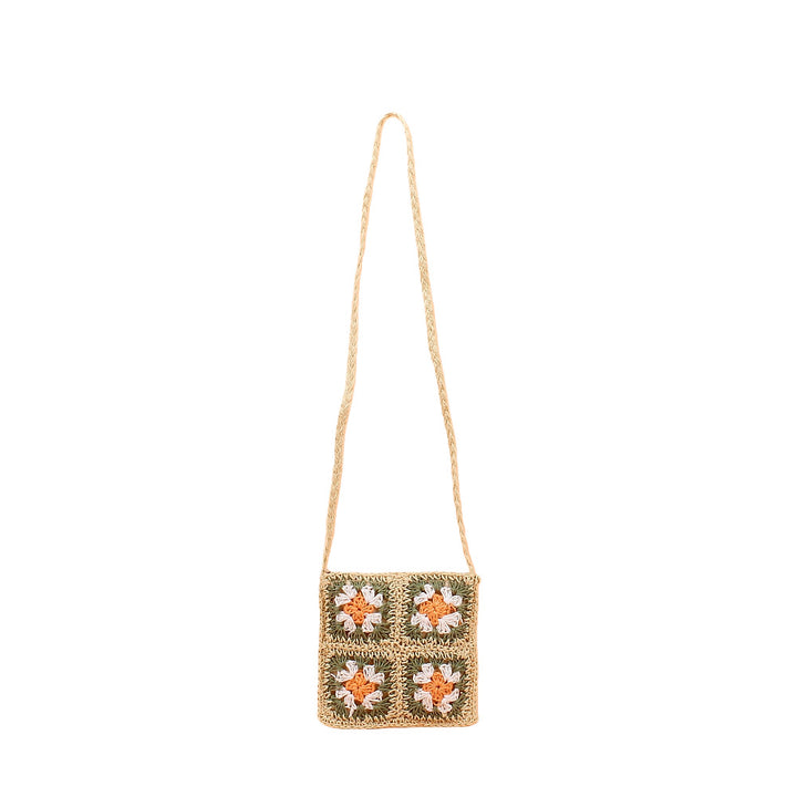 Shoulder bag with hand-crocheted floral pattern Bowlift