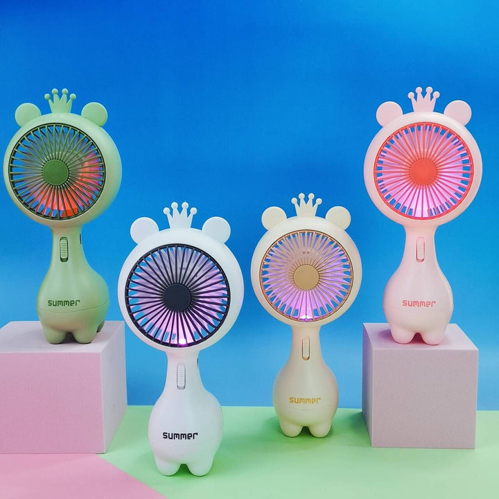 Women Portable Mini Fan with Cute Rabbit Design Bowlift