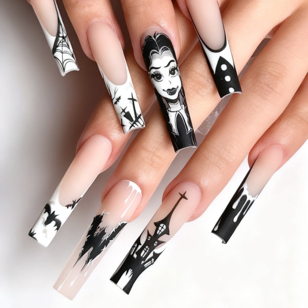 Gothic-Themed Press-On Nails Bowlift