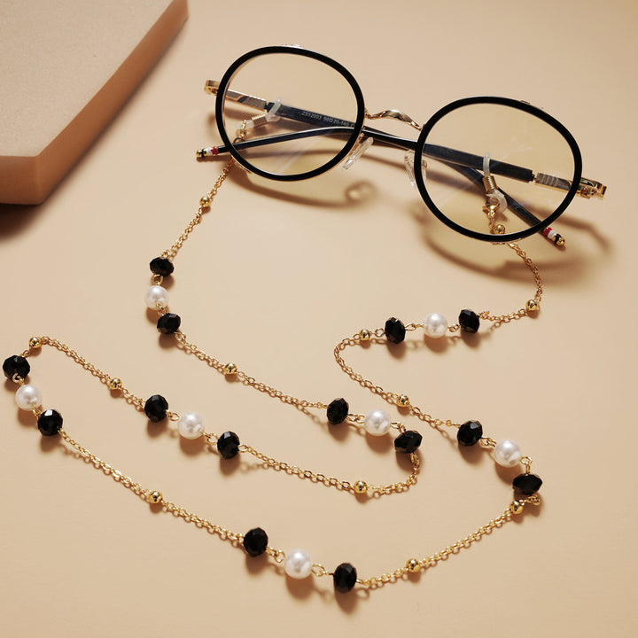 Elegant Pearl and Gemstone Eyewear Chain Bowlift