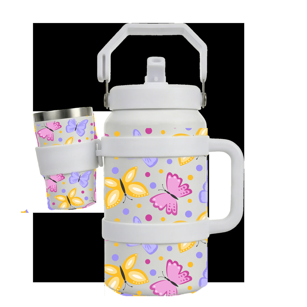Ladies Insulated Drinking Bottle with Practical Carry Handle Bowlift