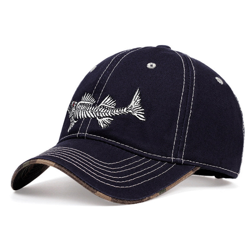 Men's Casual Fishing Embroidered Cap Bowlift