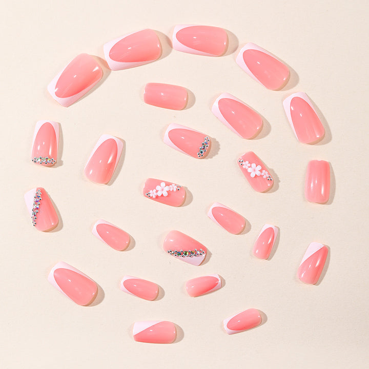 Decorative Flower Accent Nail Art Bowlift