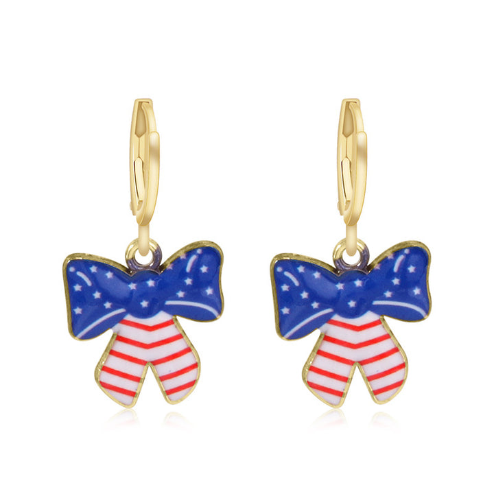 Women's long multi-layer star drop earrings with crystal embellishments and rhodium-plated alloy Bowlift