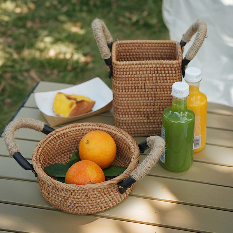Handcrafted storage basket with sturdy handles Bowlift