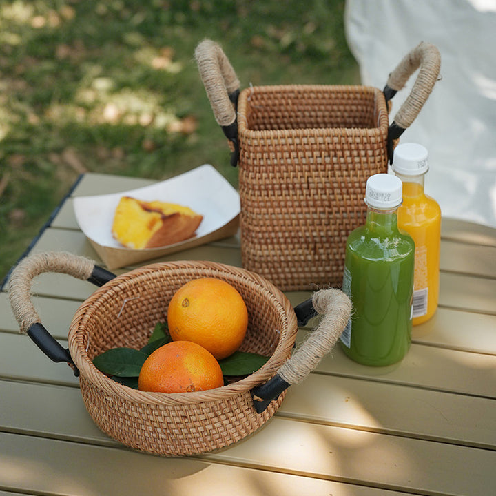Handcrafted storage basket with sturdy handles Bowlift