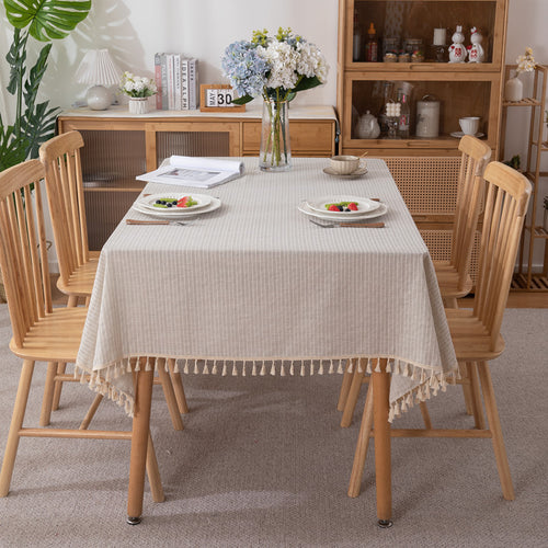 Knitted Striped Tablecloth