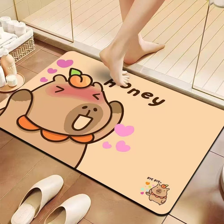 Playful Cartoon Bath Mat