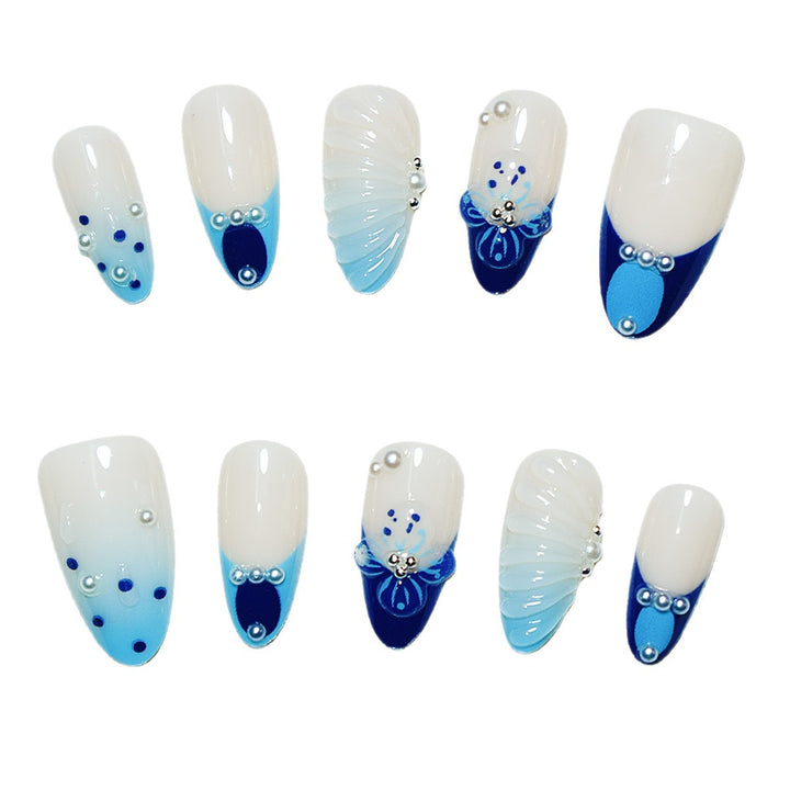 Decorative Press-On Nail Art Set with 3D Accents Bowlift