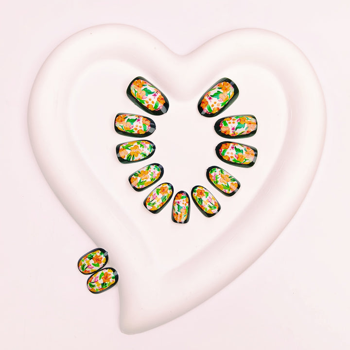 3D Floral Design Nail Art Bowlift