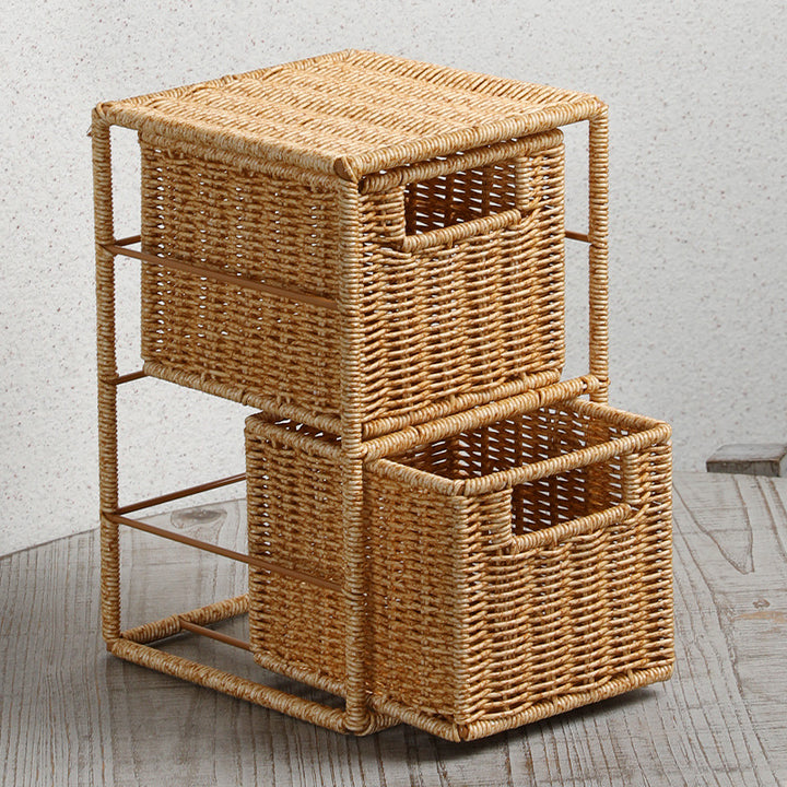 Multi-Tiered Woven Storage Organizer Bowlift