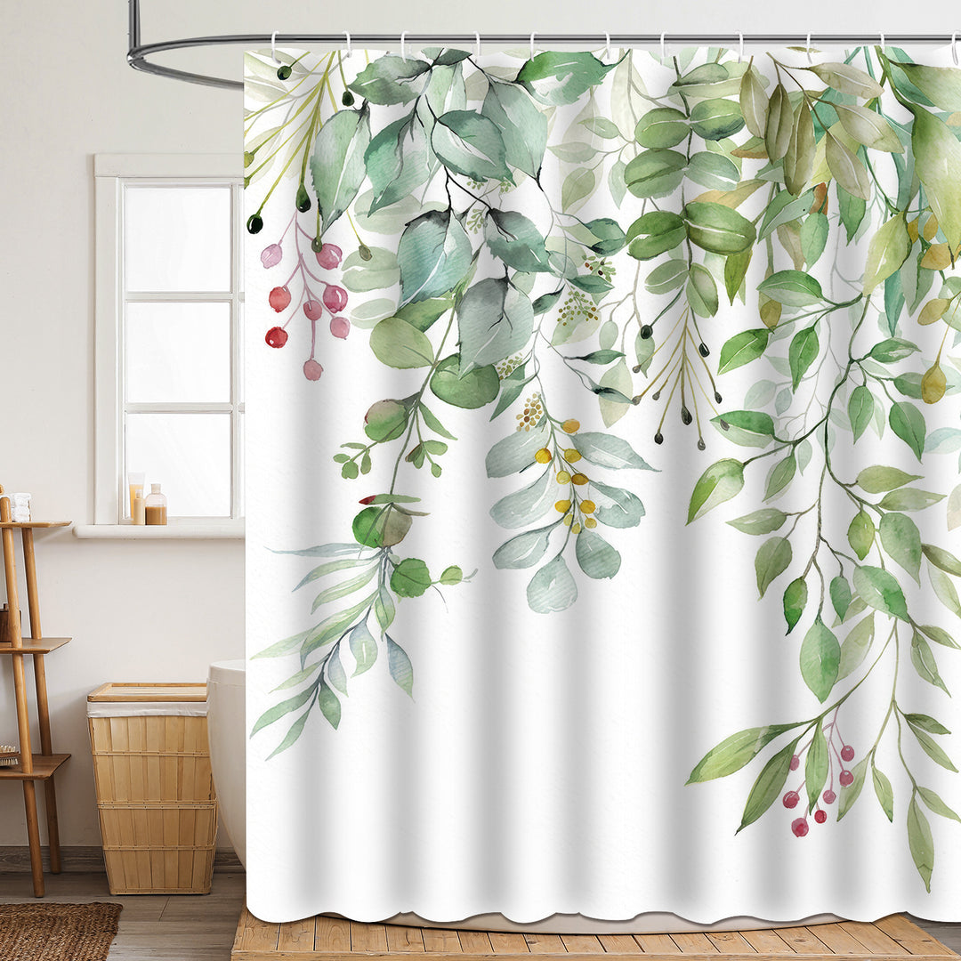 Floral Patterned Bathroom Shower Curtain Bowlift