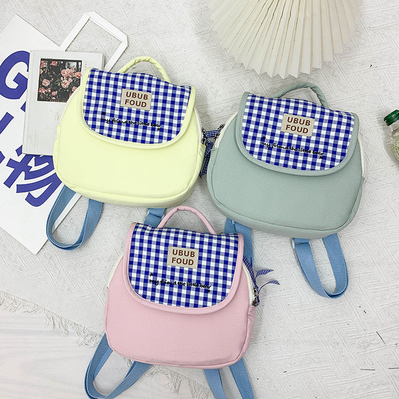 Cute Gingham Pattern Insulated Lunch Bag Bowlift