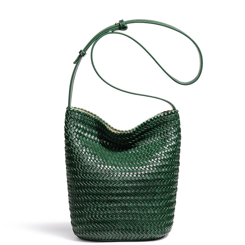 Textured Woven Crossbody Bag Bowlift