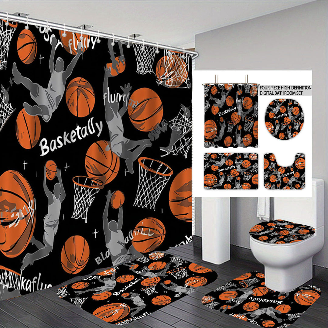 Basketball-Themed Bathroom Decor Set Bowlift