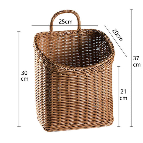 Women Handcrafted Rattan Storage Basket with Handle Bowlift