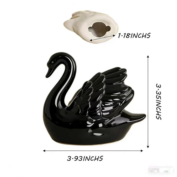 Elegant ceramic swan figure Bowlift