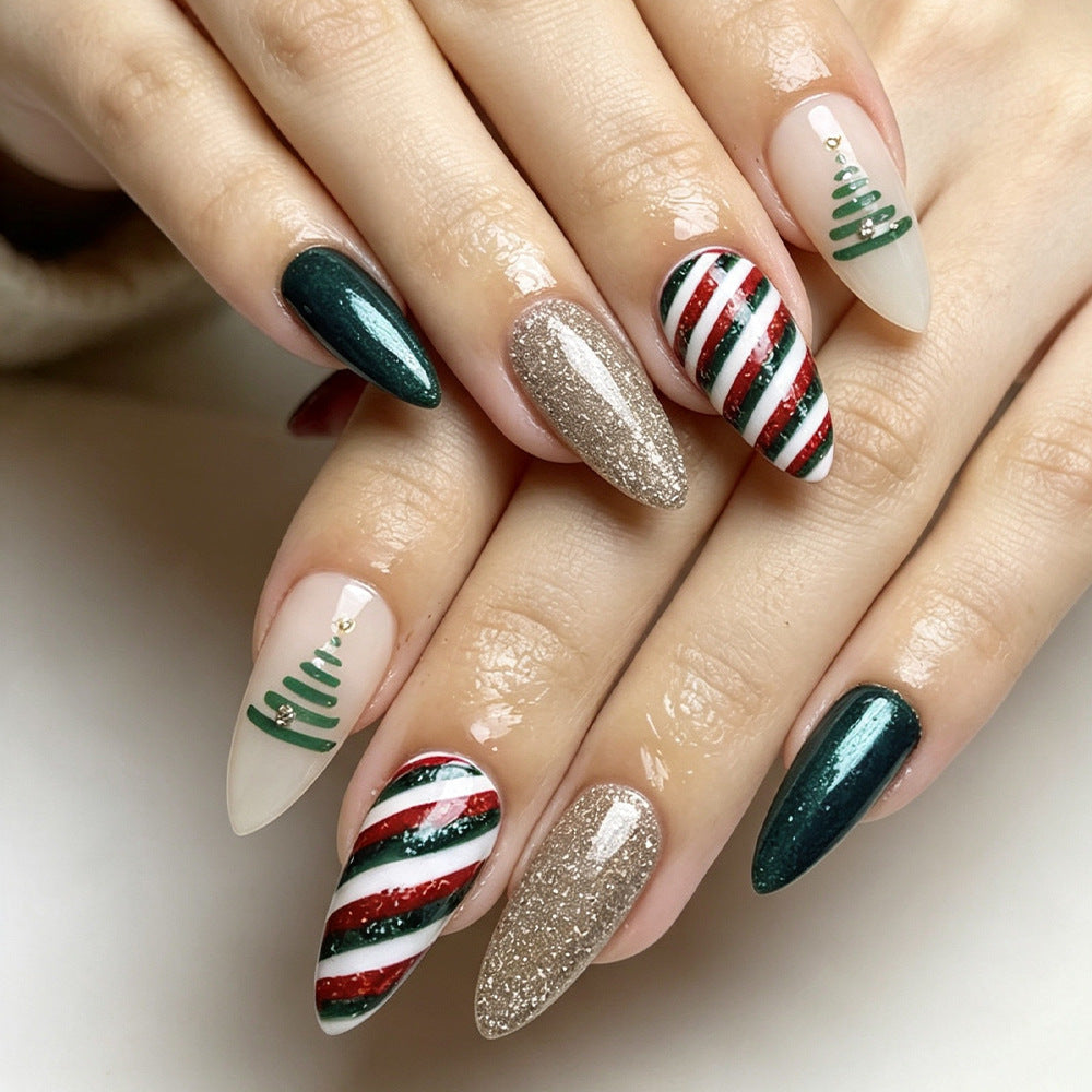 Festive Themed Press-On Nail Set Bowlift