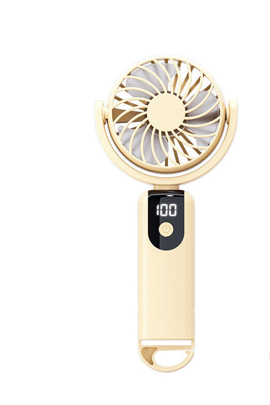Women's Portable Handheld Fan with Digital Display Bowlift