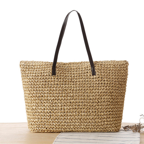 Braided beach bag with sturdy zipper Bowlift