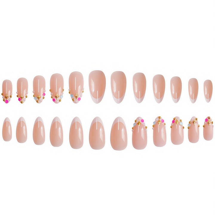 Elegant Gem-Embellished Press-On Nails Bowlift