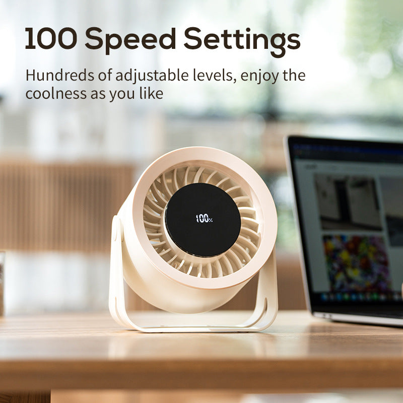 Unisex portable USB fan with integrated battery and LED battery indicator Bowlift