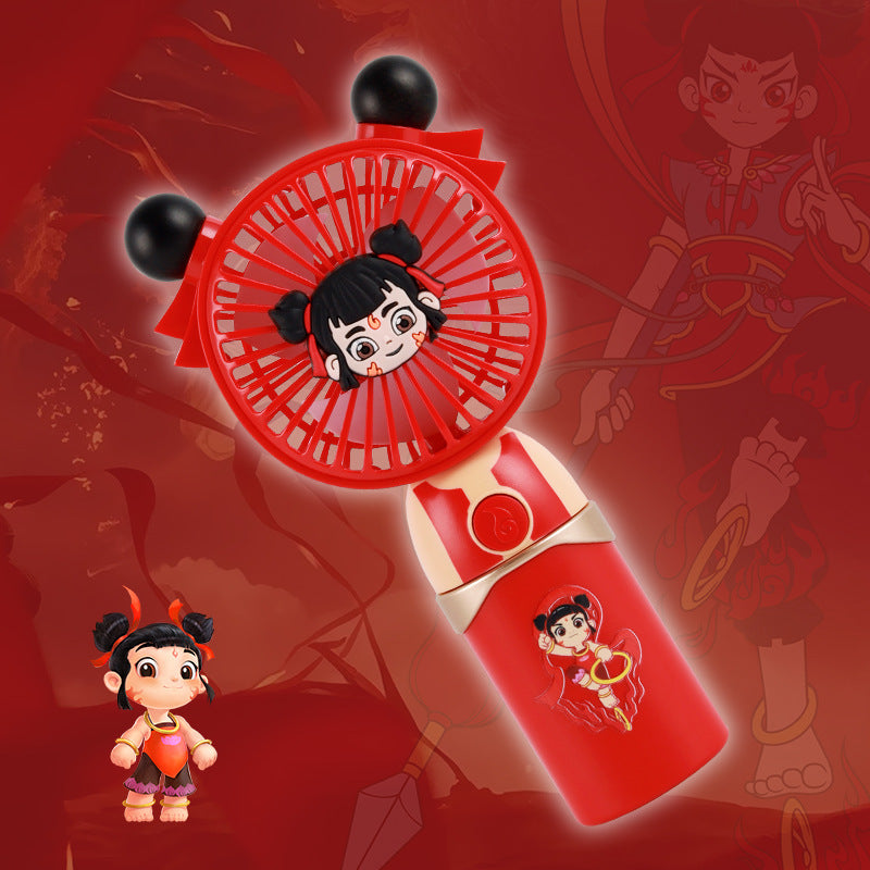 Ladies portable handheld fan with character design Bowlift