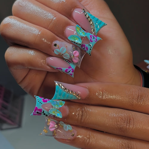 Artistic Butterfly Nail Enhancements Bowlift