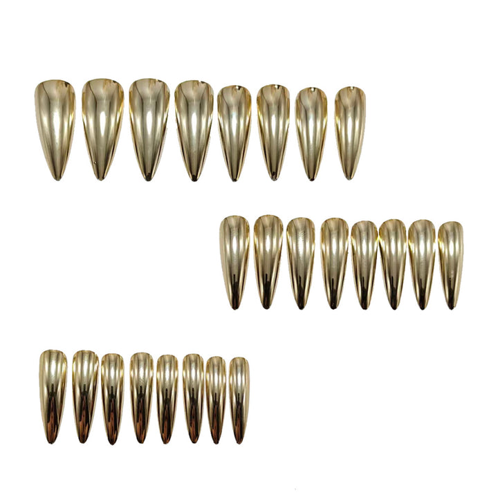Elegant and Shiny Stiletto Artificial Nails Bowlift