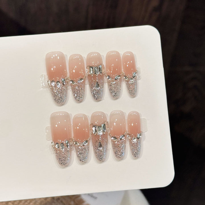 Decorative Glitter Press-On Nail Art Set