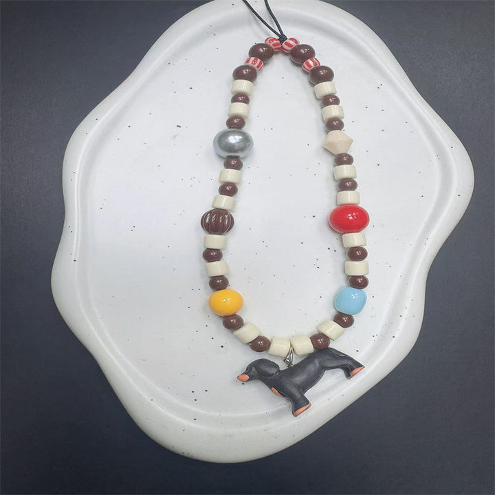 Beaded Animal Charm Necklace Bowlift