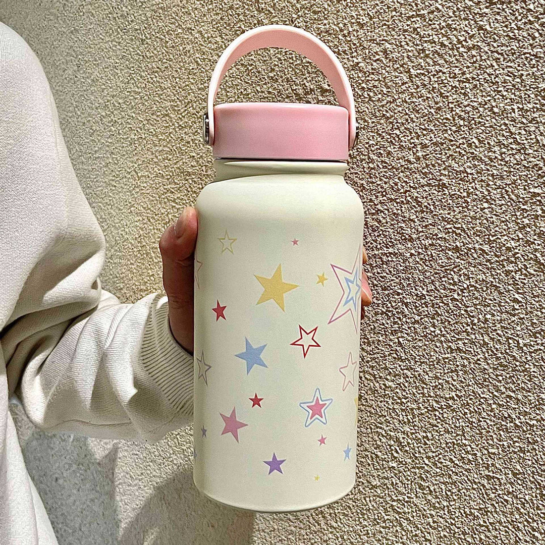 Women’s Insulated Drinking Bottle with Stylish Star Motif Bowlift