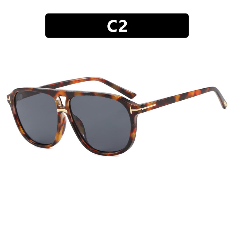 Women's square sunglasses with luxurious tortoiseshell pattern and polarized lenses Bowlift