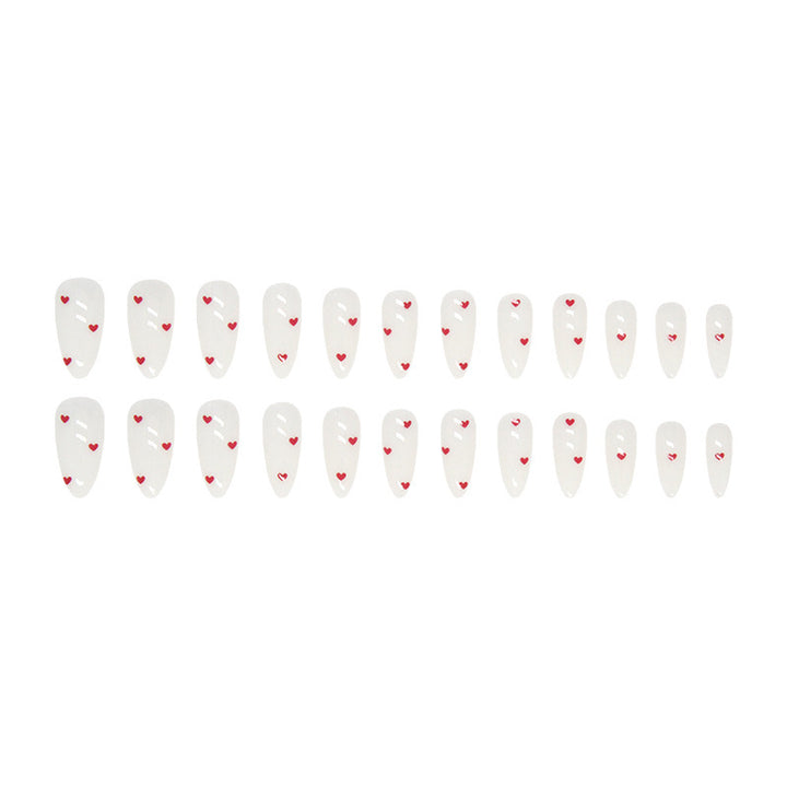 Heart-Embellished Press-On Nail Designs Bowlift