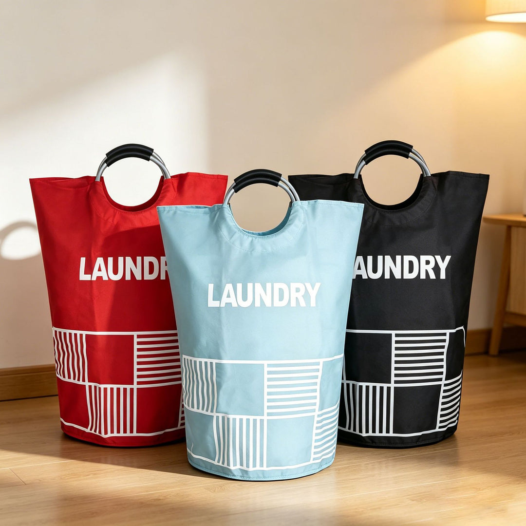 Laundry basket with ergonomic carrying handle Bowlift