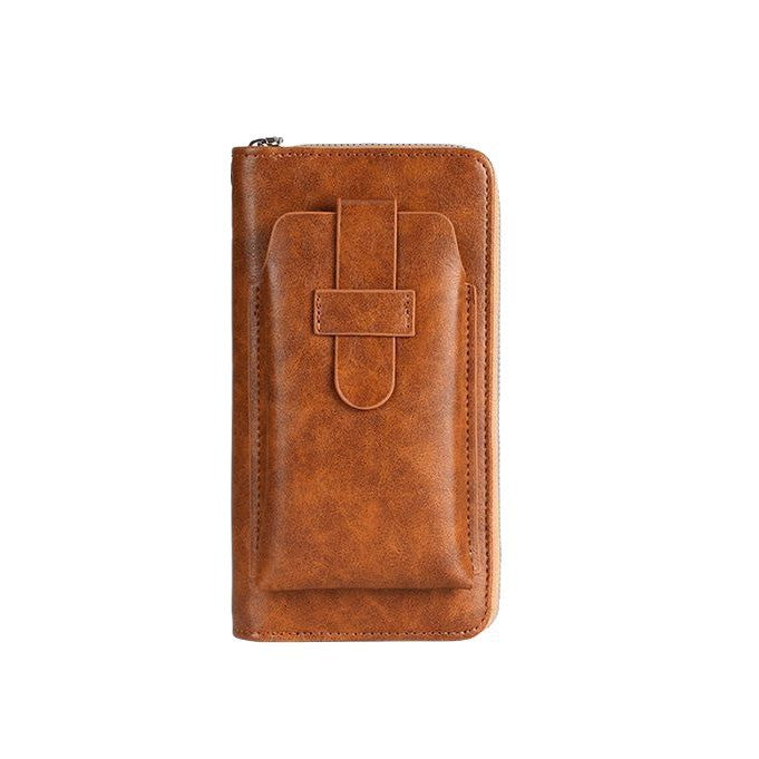 Zippered Leather Travel Wallet with RFID Protection Bowlift