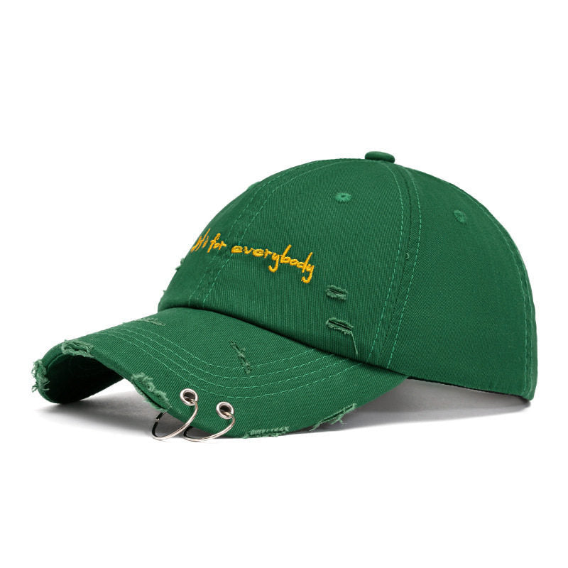 Unisex Distressed Sun Protection Cap Bowlift