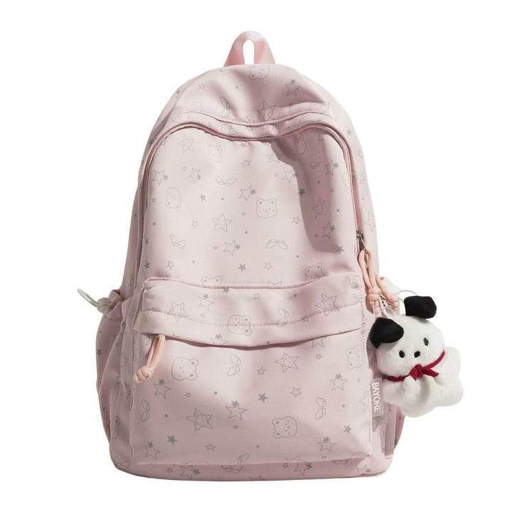 Backpack with Charming Animal and Star Pattern Bowlift