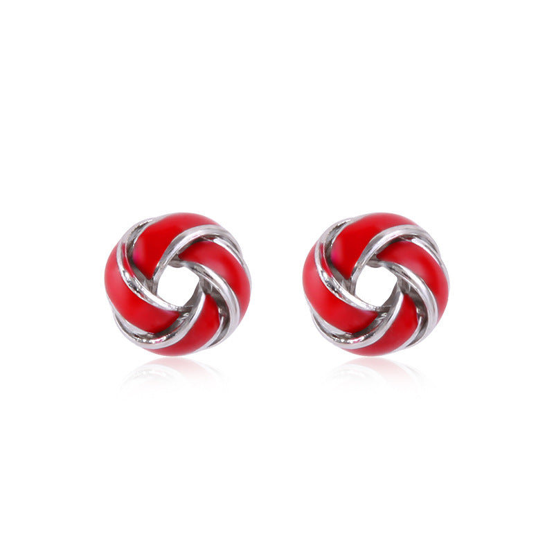 Women's lightweight star earrings with enamel flag design and fishhook Bowlift