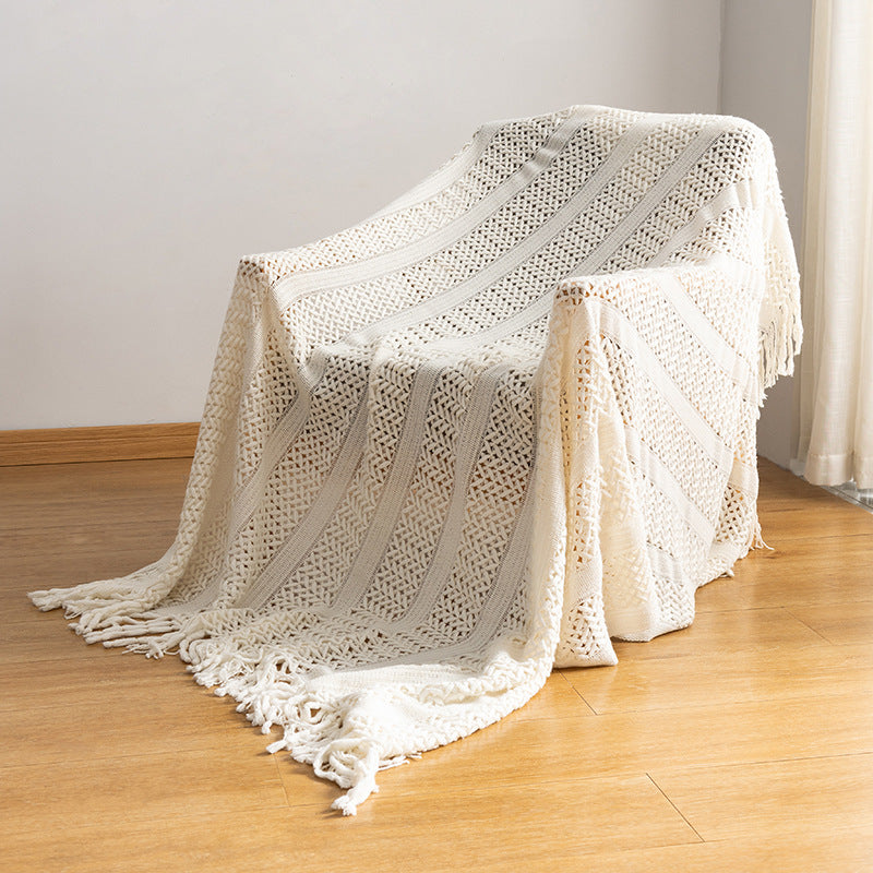 Textured Knit Throw Blanket