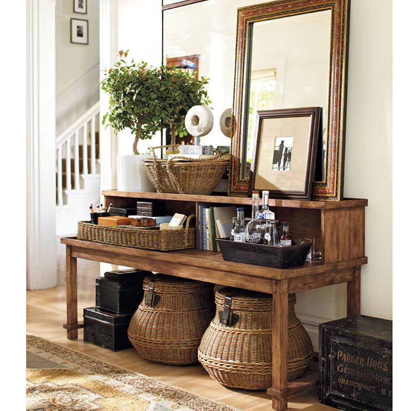 Practical storage basket with lid made of woven natural material Bowlift