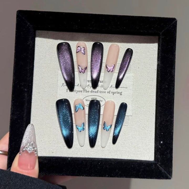 Artistic Long Stiletto Nail Enhancements Bowlift