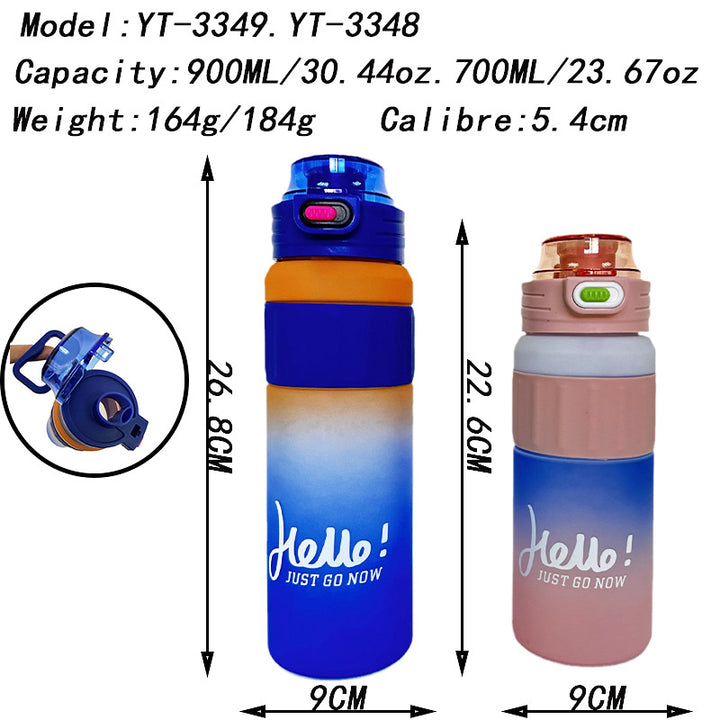 Ladies versatile drinking bottle with innovative flip lid Bowlift