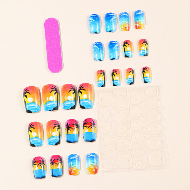 Coastal Sunset Nail Art Bowlift