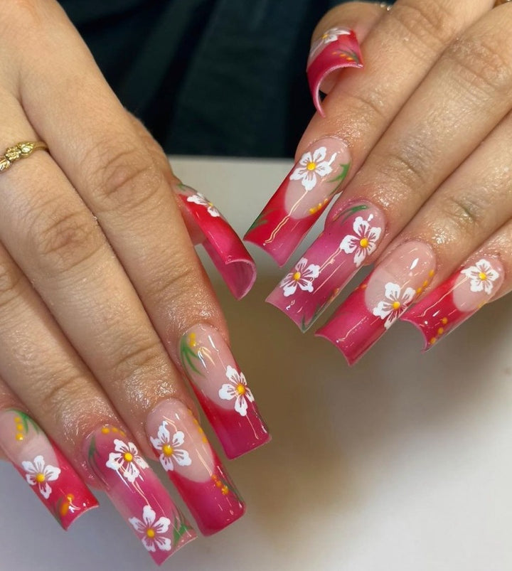 Floral Acrylic Nail Enhancements Bowlift 1789915564